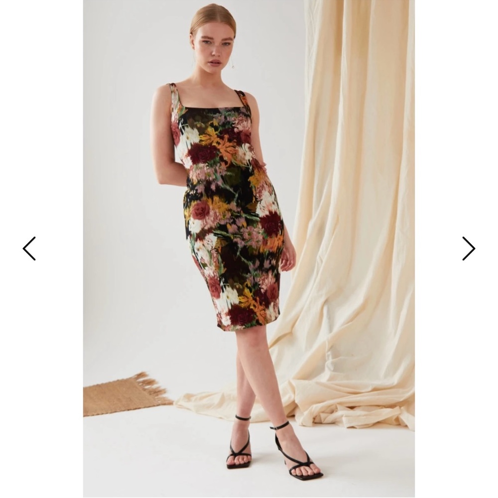 Floral Bodycon Midi Dress